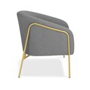 Ver imagem 5 de Poltrona Sala Industrial Alta Dourado Stella Linho D03 - D’Rossi