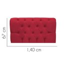 Ver imagem 2 de Painel Cabeceira Estofada Paris 140cm Cama Box Casal Corino Vermelho- Mabe Magazine