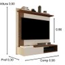 Painel Para TV Até 32 Polegadas Turim Off white / Freijó - Comprar Moveis em Casa - 2
