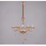 Lustre Tupiara Sand Dunes Champagne C/ Cristais 6 Braços 9-3206 CH DR - 1
