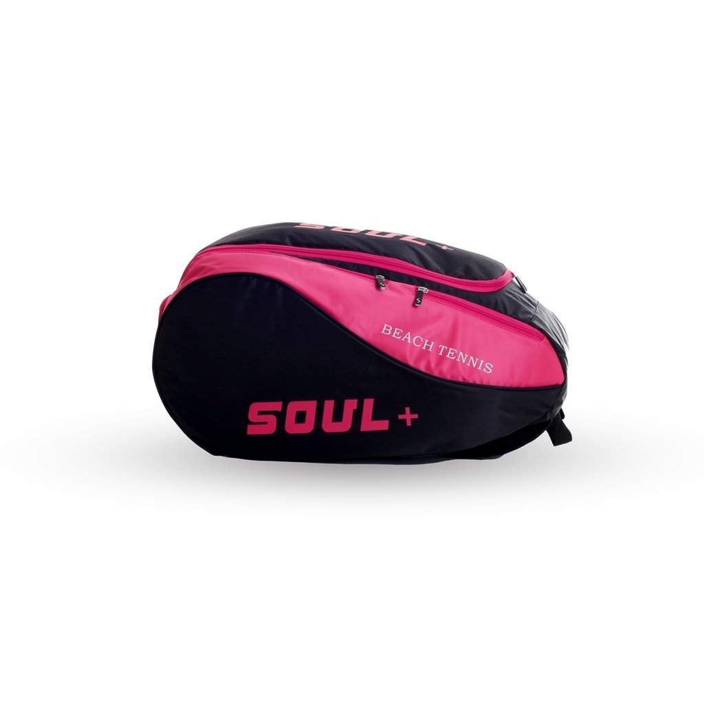 Raqueteira  Beach Tennis Preto com rosa SL2-P - Soul+ - 5