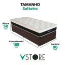 Ver imagem 3 de Cama Box Baú Solteiro e Colchão Dallas Molas V-store Cor:marrom
