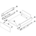 Ver imagem 2 de Gaveta Metálica Média (30kg) 128x500mm Invisa Slim Soft Close Cinza Hafele 01 Conjunto