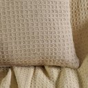 Ver imagem 5 de Capa de Almofada Decorativa Waffle 100% Algodão 45x45cm Amendoa