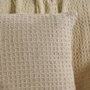 Ver imagem 3 de Capa de Almofada Decorativa Waffle 100% Algodão 45x45cm Amendoa