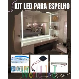 Kit de Led para Espelhos Branco Quente - 4