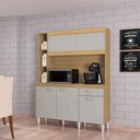 Ver imagem 1 de Cozinha Ambiente Kit Duda 140 Cm Damasco Off White – Poquema