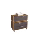 Ver imagem 1 de Gabinete Suspenso 80cm Alice Mel Grafite Balcão Cuba Branca 2 Gavetas com 1 Basculante para