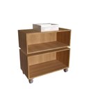 Ver imagem 3 de Gabinete Suspenso 80cm Alice Mel Grafite Balcão Cuba Branca 2 Gavetas com 1 Basculante para