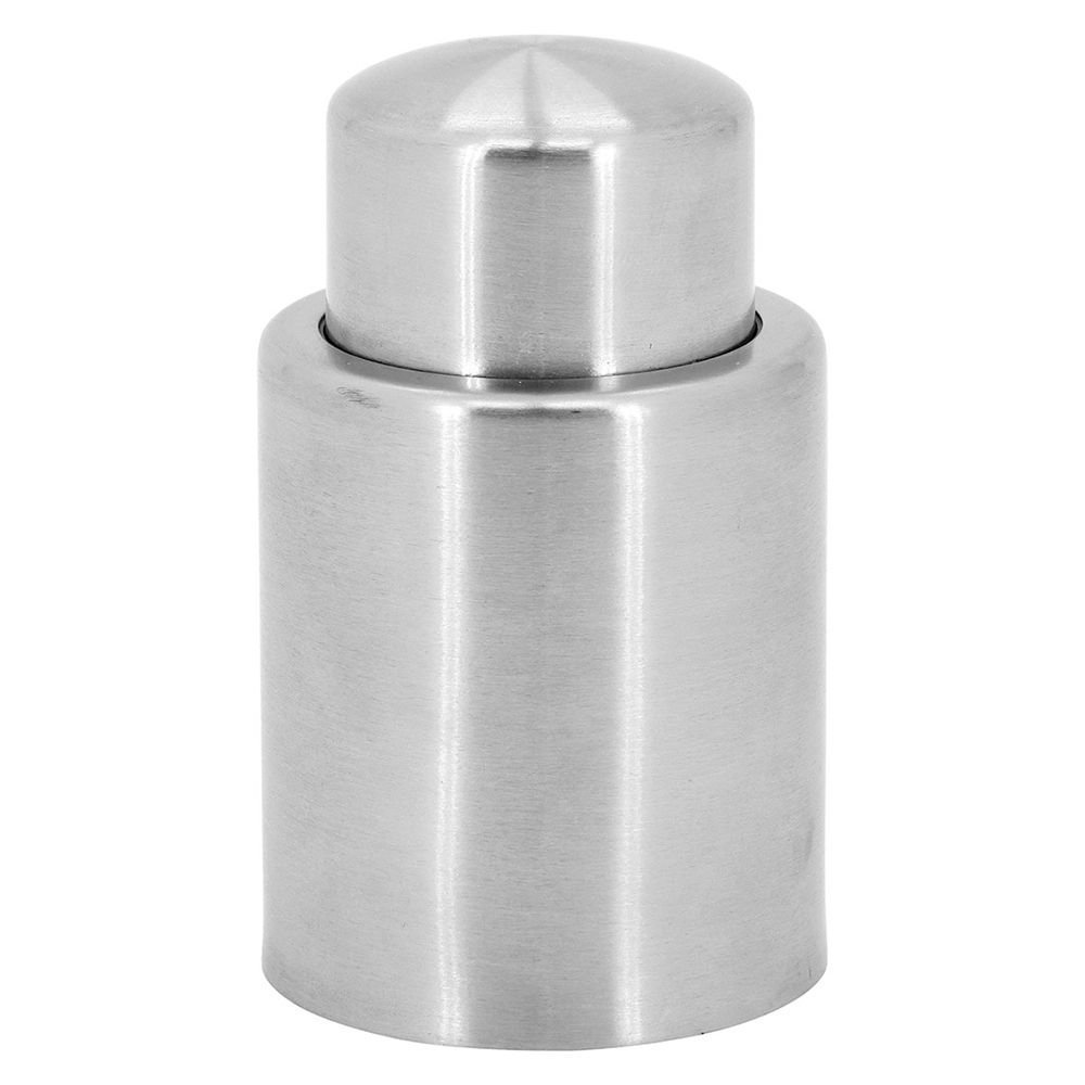 Tampa para Vinho Garrafa Hold em Inox Prata a Vácuo 7x4x4cm