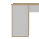 Ver imagem 7 de Mesa para Escritório Escrivaninha Home Office Hall A02 Carvalho Branco - Lyam Decor