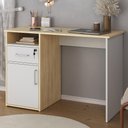 Ver imagem 2 de Mesa para Escritório Escrivaninha Home Office Hall A02 Carvalho Branco - Lyam Decor