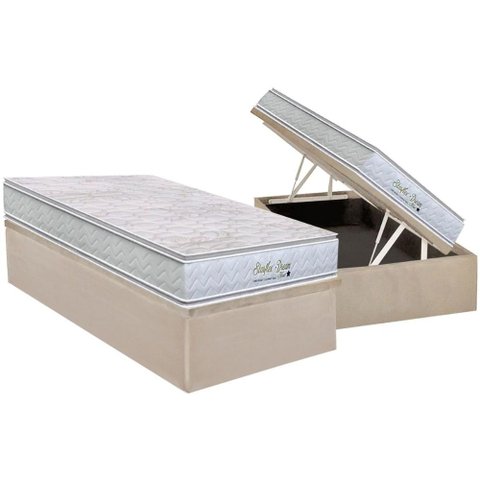 Conjunto Box Baú Solteiro: Colchão Espuma Orthoflex Molas Ensacadas Masterpocket Starflex Dream