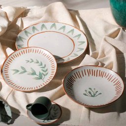 Jogo 6 Pratos Sobrem Coup Stoneware Magari Porto Brasil - 2