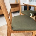 Ver imagem 3 de Conjunto Mesa de Jantar com 4 Cadeiras de Tela Freijó Off Write 100% Mdf Verde