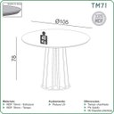 Ver mais imagens de Conjunto Mesa de Jantar com 4 Cadeiras de Tela Freijó Off Write 100% Mdf Verde