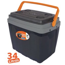 Caixa Térmica Cooler 34 Litros Tampa com Porta Copo Camping Pesca - 3