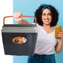 Ver imagem 2 de Caixa Térmica Cooler 34 Litros Tampa com Porta Copo Camping Pesca