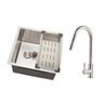Kit Cuba para Cozinha Terena 44 Cm e Torneira Misturador Monocomando em Aço Inox Iriri - Prata - 1