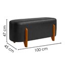 Ver imagem 3 de Puff Recamier Organico Imperial 100 cm Corino Preto Impo