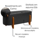 Ver imagem 4 de Puff Recamier Organico Imperial 100 cm Corino Preto Impo