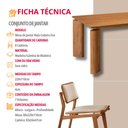 Ver imagem 6 de Sala de Jantar Mesa Nala 220cm Tampo Laminado Canto Moeda com 8 Cadeiras Eva