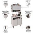 Ver imagem 3 de Armário Aéreo Ceci e Balcão Aparador Buffet Lice M24 Branco - Mpozenato