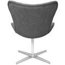 Ver imagem 4 de Poltrona Decorativa Mini Egg Suede Cinza Base Giratória