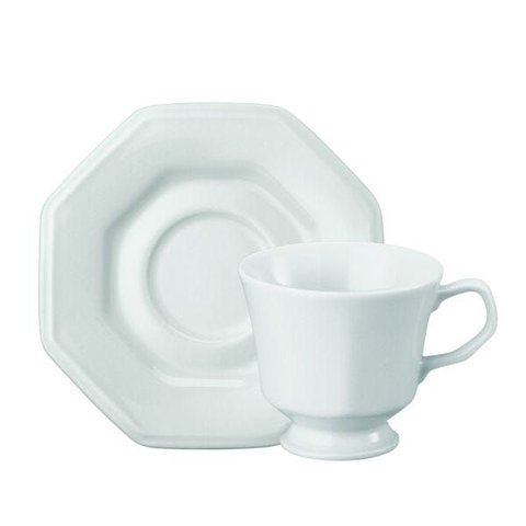 Estojo com 6 Xícaras Chá com Pires Prisma Porcelana Schmidt