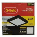 Ver imagem 2 de Painel Backlight Ecoled Quadrado Sobrepor Pc 24w 6500k Preto Autovolt