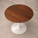 Ver imagem 3 de Mesa de Jantar Redonda Saarinen Basic Imbuia 110cm Branca Design Moderno