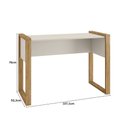 Ver imagem 2 de Escrivaninha Mesa para Computador Office 5030 Freijó Off White Fosco Qmovi