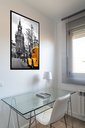 Ver imagem 1 de Quadro Decorativo Londres Carro Amarelo - 70x50cm:moldura Branca