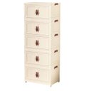 Ver imagem 3 de Armario Organizador Dobravel 5 Andares Empilhavel Organizaçao Roupa Objetos Decoraçao Sala Quarto Ba