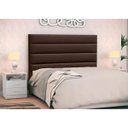 Ver imagem 2 de Cabeceira Cama Box Casal King 195cm Greta Corano Marrom e 2 Mesas de Cabeceira Branco - Mpozenato