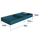 Ver imagem 3 de Conjunto 2 Gavetões Individuais para Beliche Linha Infanto Bi002 Completa Móveis - Azul Secreto
