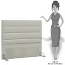 Ver imagem 3 de Cabeceira Cama Box Casal 140cm Greta Corano Bege e 2 Mesas de Cabeceira Branco - Mpozenato