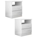 Ver imagem 7 de Cabeceira Cama Box Casal Queen 160cm Greta Suede Cinza e 2 Mesas de Cabeceira Branco - Mpozenato