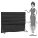 Ver imagem 3 de Cabeceira Cama Box Casal Queen 160cm Greta Suede Preto e 2 Mesas de Cabeceira Branco - Mpozenato
