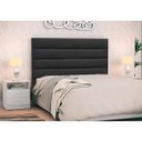 Ver imagem 2 de Cabeceira Cama Box Casal 140cm Greta Suede Preto e 2 Mesas de Cabeceira Branco - Mpozenato