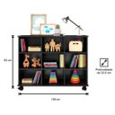 Ver imagem 5 de Nicho Organizador Multifuncional com Rodízios Toys Preto - Mpozenato