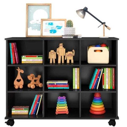 Nicho Organizador Multifuncional com Rodízios Toys Preto - Mpozenato