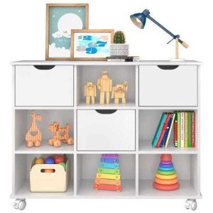 Nicho Organizador com Rodízios 3 Gavetas Branco - Mpozenato