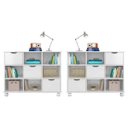 Ver imagem 1 de Kit 2 Nichos Organizadores com Rodízios Toys 3 Gavetas Branco - Mpozenato