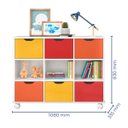 Ver imagem 4 de Kit 2 Nichos Organizadores com Rodízios Toys 6 Gavetas Branco/Colorido - Mpozenato