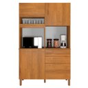 Ver imagem 2 de Armário de Cozinha 5 Portas e 2 Gavetas 100% MDF Viena Cinamomo Yescasa Marrom