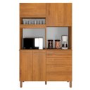 Ver imagem 2 de Armário de Cozinha 5 Portas e 2 Gavetas 100% MDF Viena Cinamomo Yescasa Marrom
