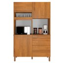 Ver imagem 2 de Armário de Cozinha 5 Portas e 2 Gavetas 100% Mdf Viena Cinamomo Espresso Móveis