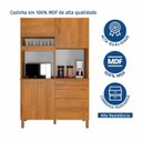 Ver imagem 7 de Armário de Cozinha 5 Portas e 2 Gavetas 100% MDF Viena Cinamomo Yescasa Marrom