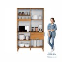 Ver imagem 5 de Armário de Cozinha 5 Portas e 2 Gavetas 100% Mdf Viena Cinamomo Espresso Móveis